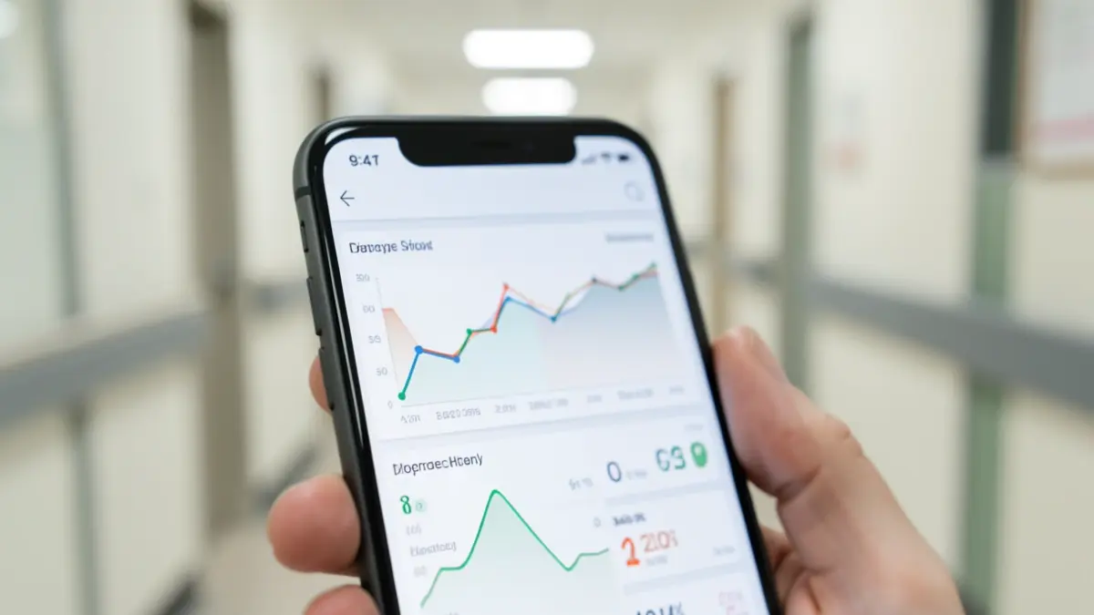 Generic image of a smartphone with a health app interface.